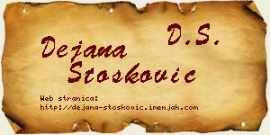 Dejana Stošković vizit kartica